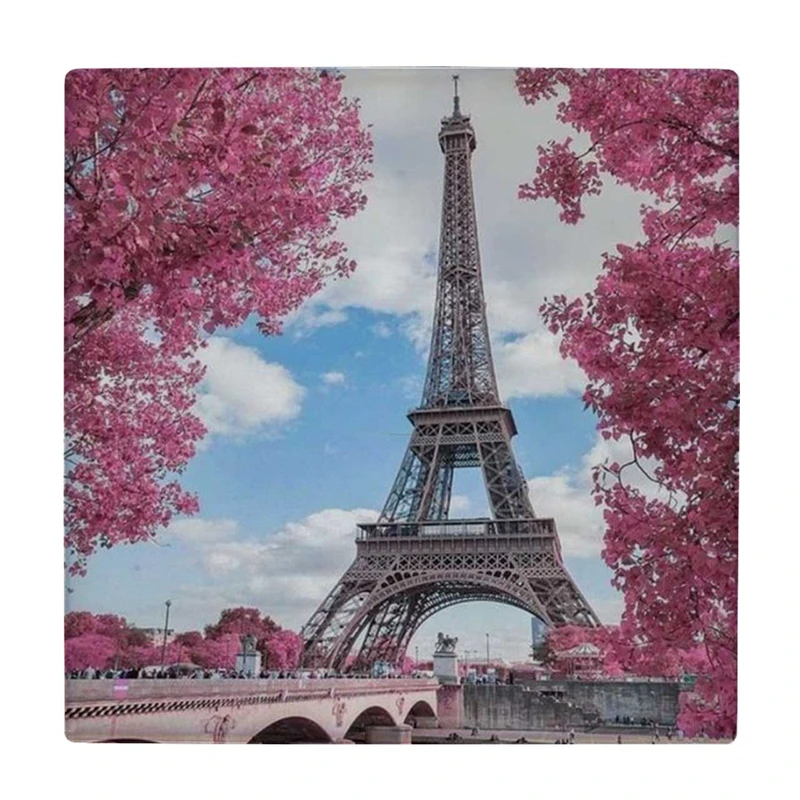  زیر لیوانی طرح برج ایفل و شکوفه های بهاری کد    4056494_2625