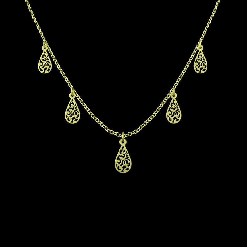 گردنبند طلا 18 عیار زنانه مدوپد مدل اسلیمی کد RNA15300