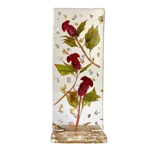 چراغ خواب رزینی مدل گل طبیعی