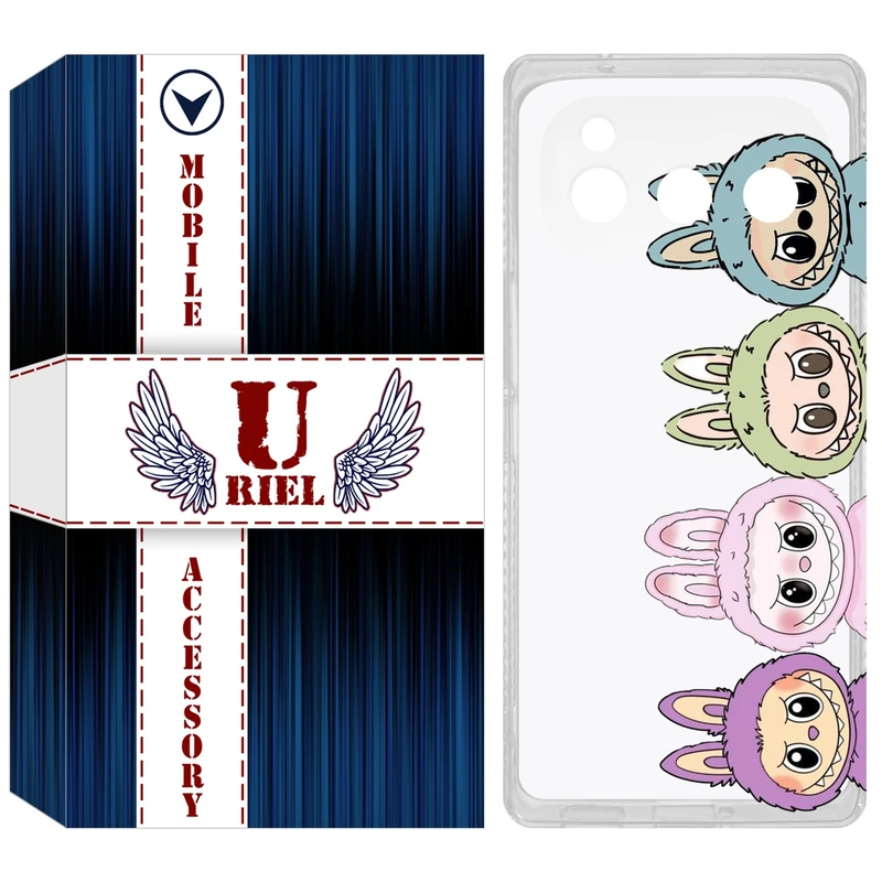 کاور یوریل مدل Clear کد 101 طرح لبوبو Labubu مناسب برای گوشی موبایل داریا Bond