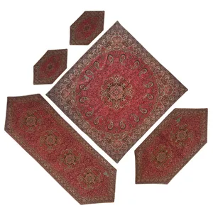  ست 5 تکه رومیزی ترمه سیمرغ یزد کد 5031