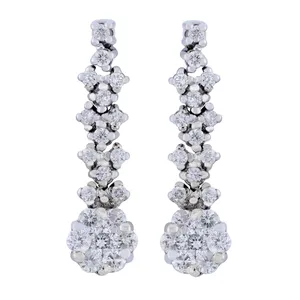 گوشواره طلا 18 عیار زنانه طرح فلاور مدل 10655 