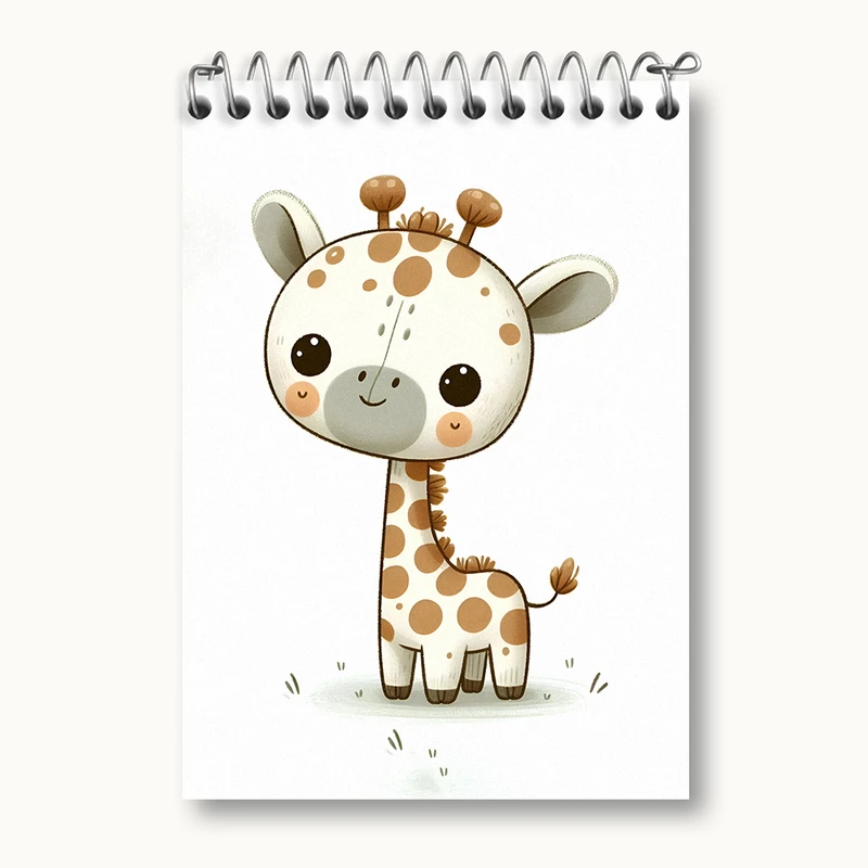 دفتر یادداشت 50 برگ خندالو طرح زرافه کیوت کد N3121