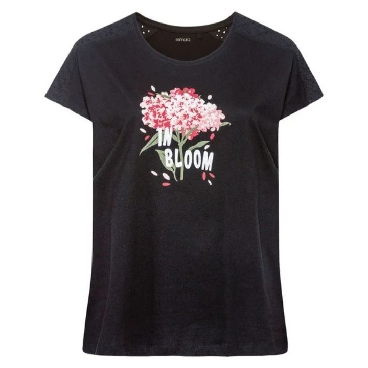 تی شرت آستین کوتاه زنانه اسمارا مدل bloom XXL 52 -  - 1