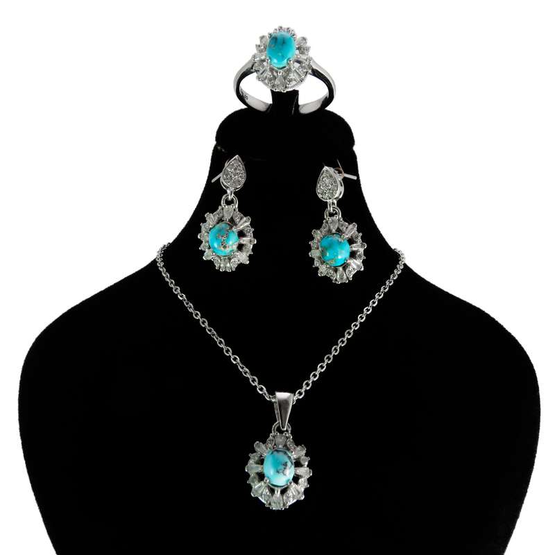 نیم ست نقره زنانه کد AV019-2