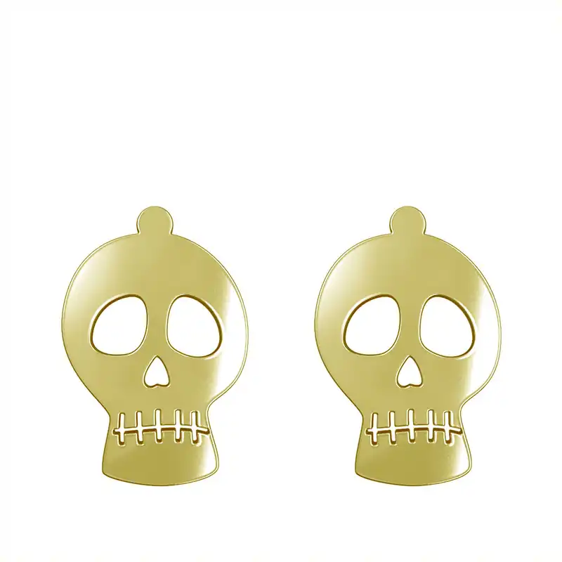 گوشواره طلا 18 عیار زنانه مدوپد مدل جمجمه کد GA1-15729