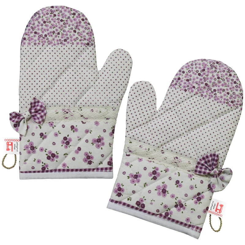 دستکش فر منسوجات خسروشاهی برتر مدل کلاسیک طرح گیتی کد DASK33 بسته 2 عددی