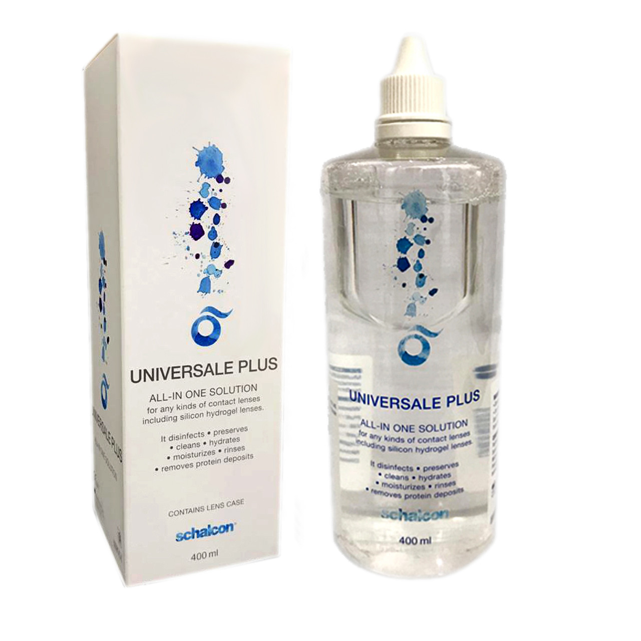 محلول شستشوی لنز شالکون مدل Universal Plus حجم 400 میلی لیتر