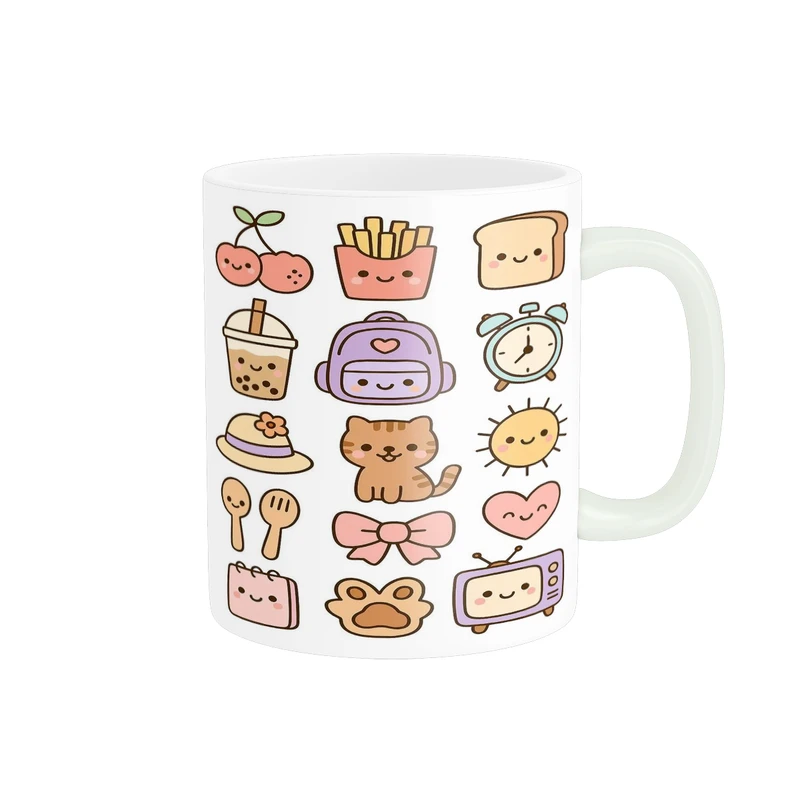 ماگ پاد آفرین مدل حیوانات و خوشمزه ها کد 02