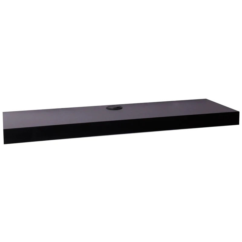 طبقه دیواری تلویزیون خانه پلاس پایه فلزی مشکی 90x30x5