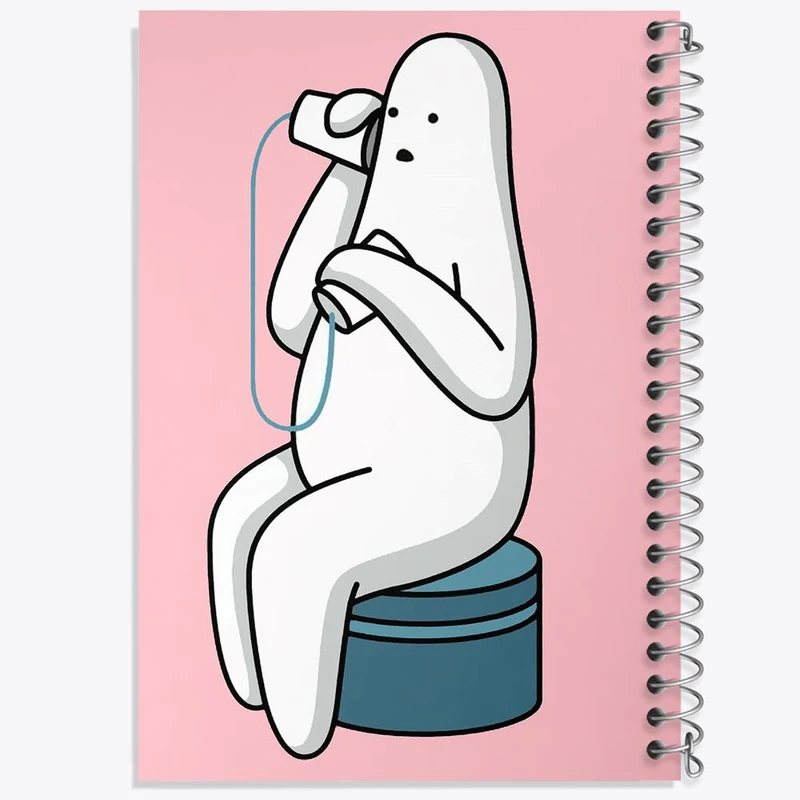 دفتر نقاشی 50 برگ خندالو مدل تنبل خسته کد 29428