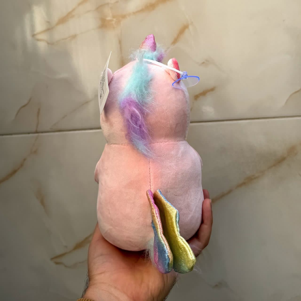 عروسک مدل اسب تک شاخ قلب بدست ارتفاع 25 سانتی متر
