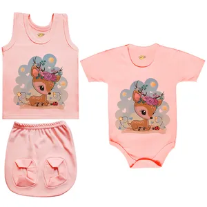 ست 3 تکه لباس نوزادی کارانس مدل PRSZS-3189