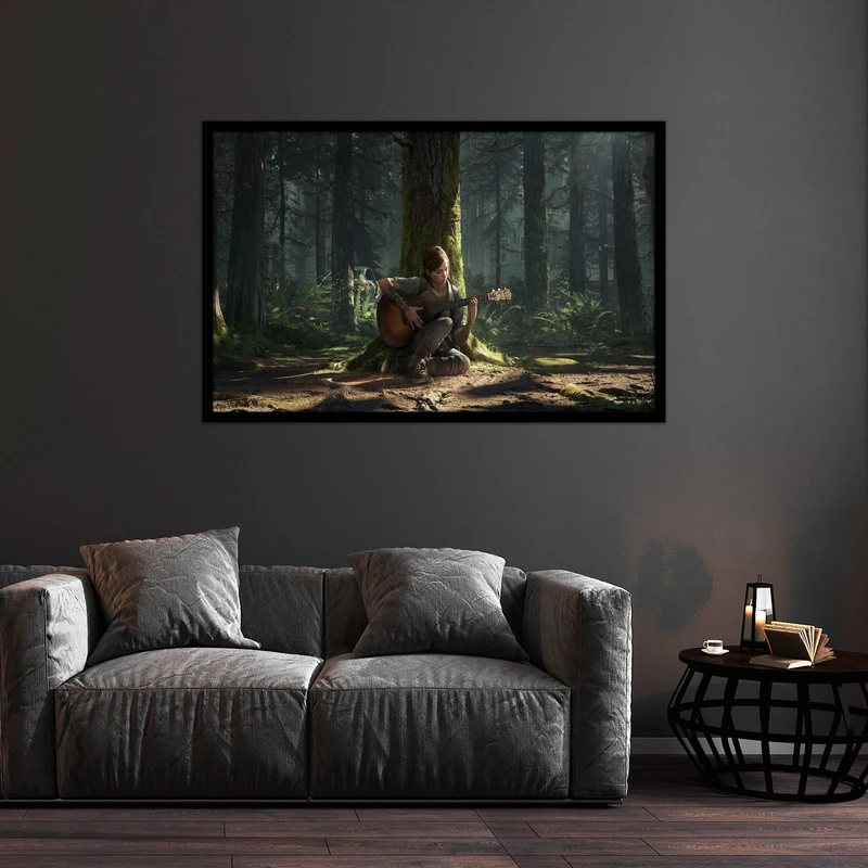 تابلو بکلیت طرح هنری گیتار منظره طبیعت مدل B-bu1422