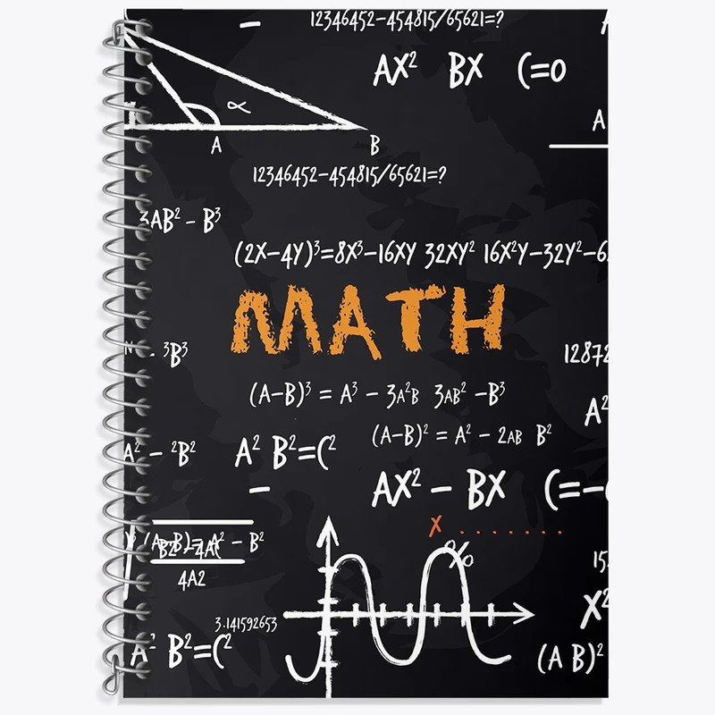 دفتر زبان 50 برگ خندالو مدل سه خط طرح ریاضی کد N493