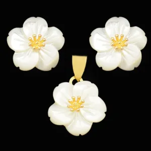 نیم ست طلا 18 عیار زنانه طلای مستجابی مدل صدف کد 67126