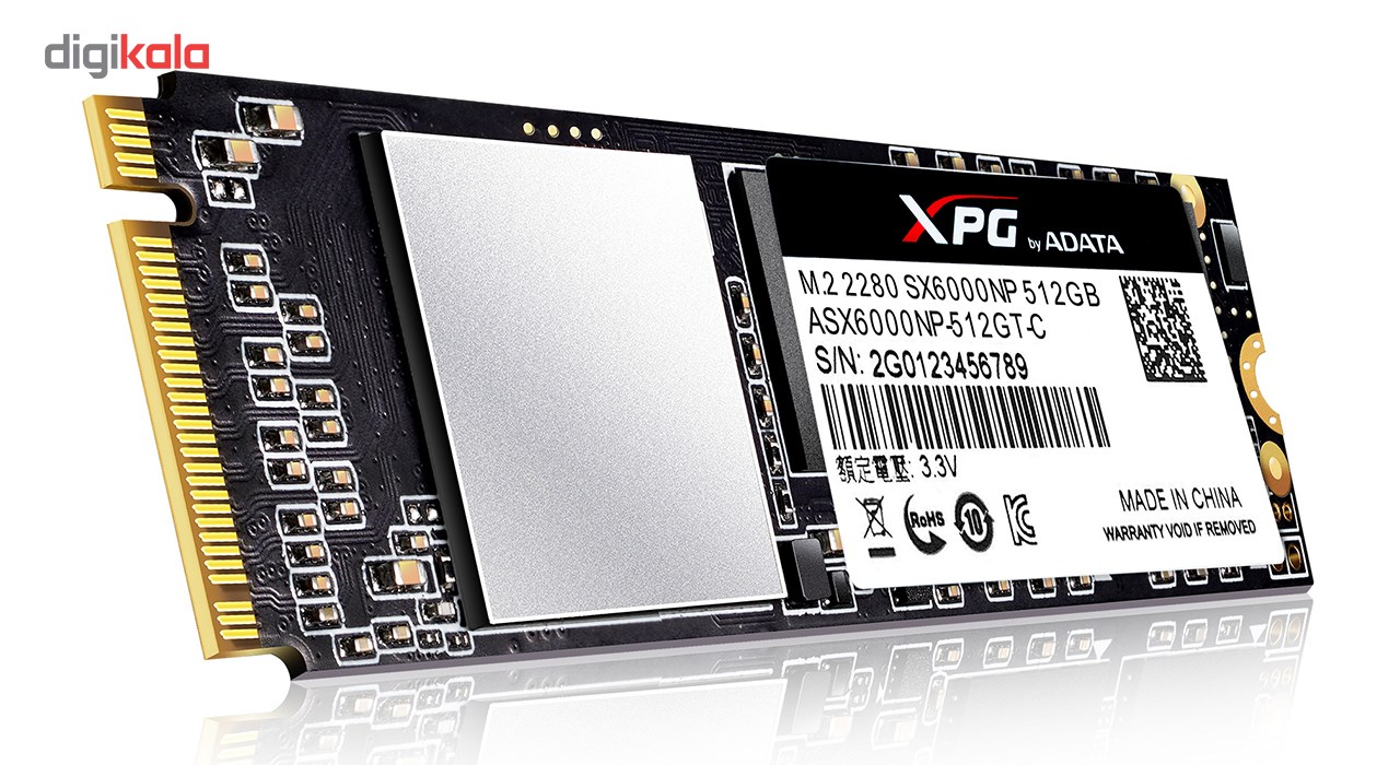 اس اس دی اینترنال ای دیتا مدل XPG SX6000 M.2 2280 ظرفیت 512 گیگابایت