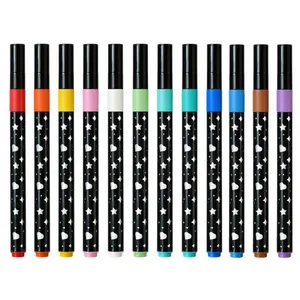 ماژیک رنگ آمیزی مدل اکلیلی براشینگ بسته 12 عددی