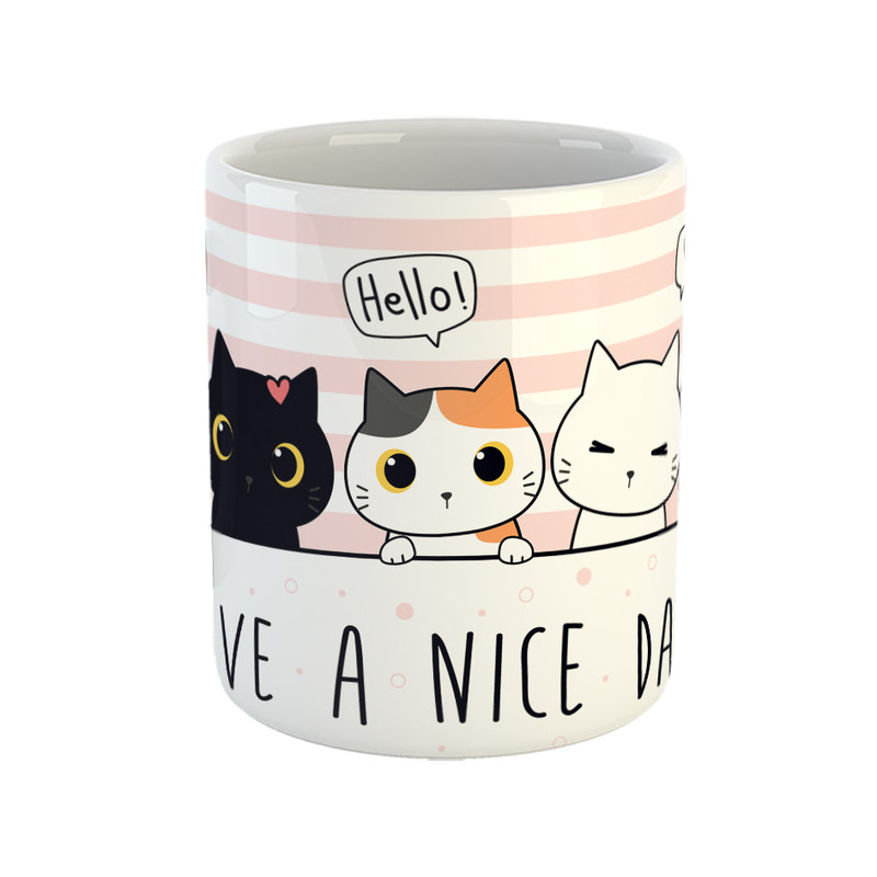 ماگ هومر ماگ طرح گربه مدل have a nice day