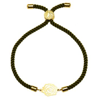 دستبند طلا 18 عیار زنانه کرابو طرح گل رز مدل Kr1404