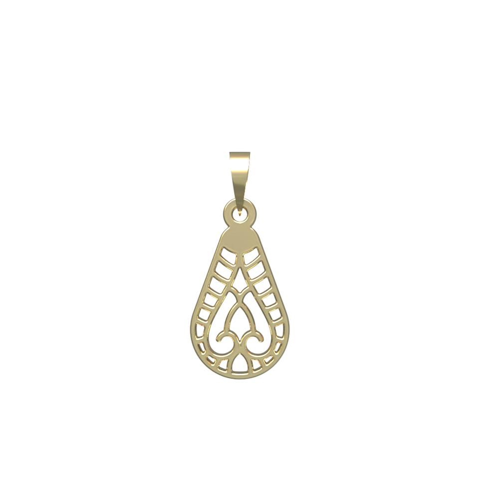 آویز گردنبند طلا 18 عیار زنانه مدوپد مدل هندسی کد PA1-14514 -  - 2