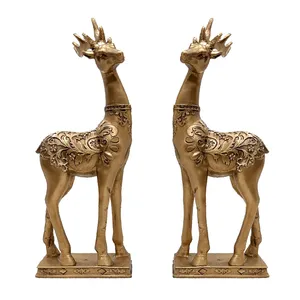 مجسمه طرح گوزن کد 110G مجموعه دو عددی