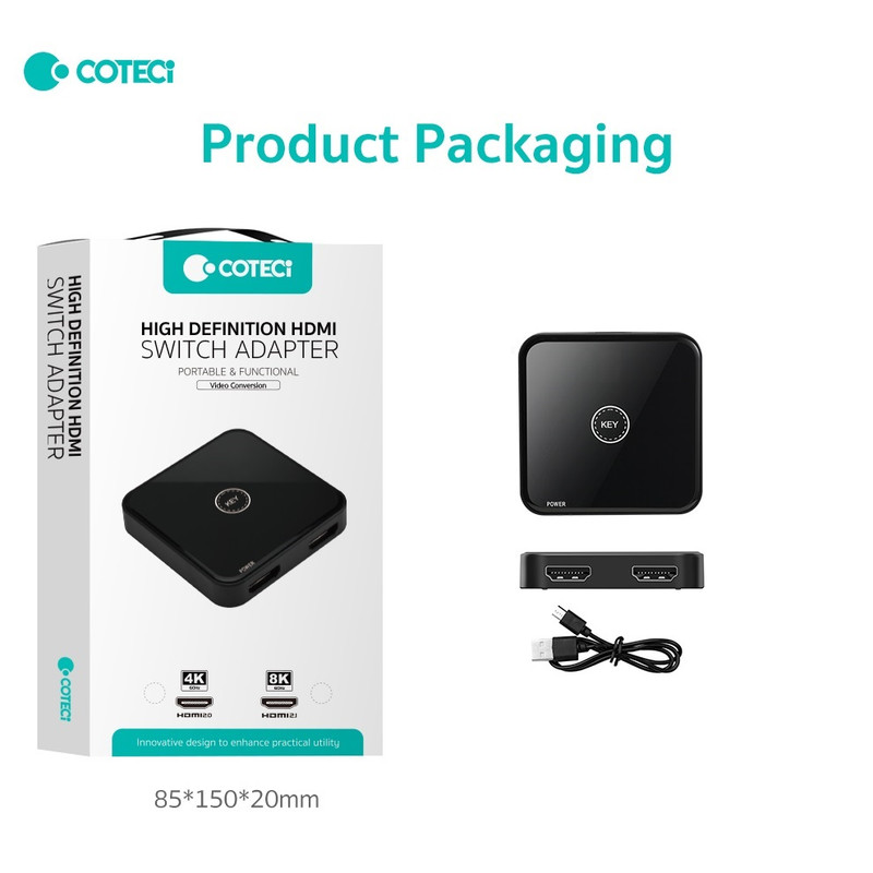 سوئیچ 1 به 2 HDMI کوتتسی مدل OF-036 8K