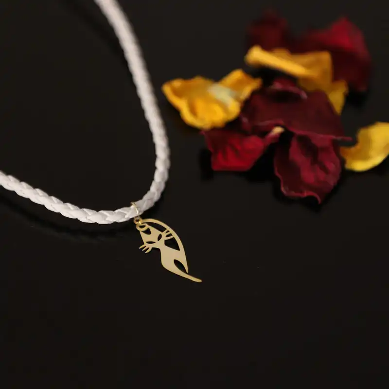 گردنبند طلا 18 عیار زنانه الن نار مدل گربه EN10284