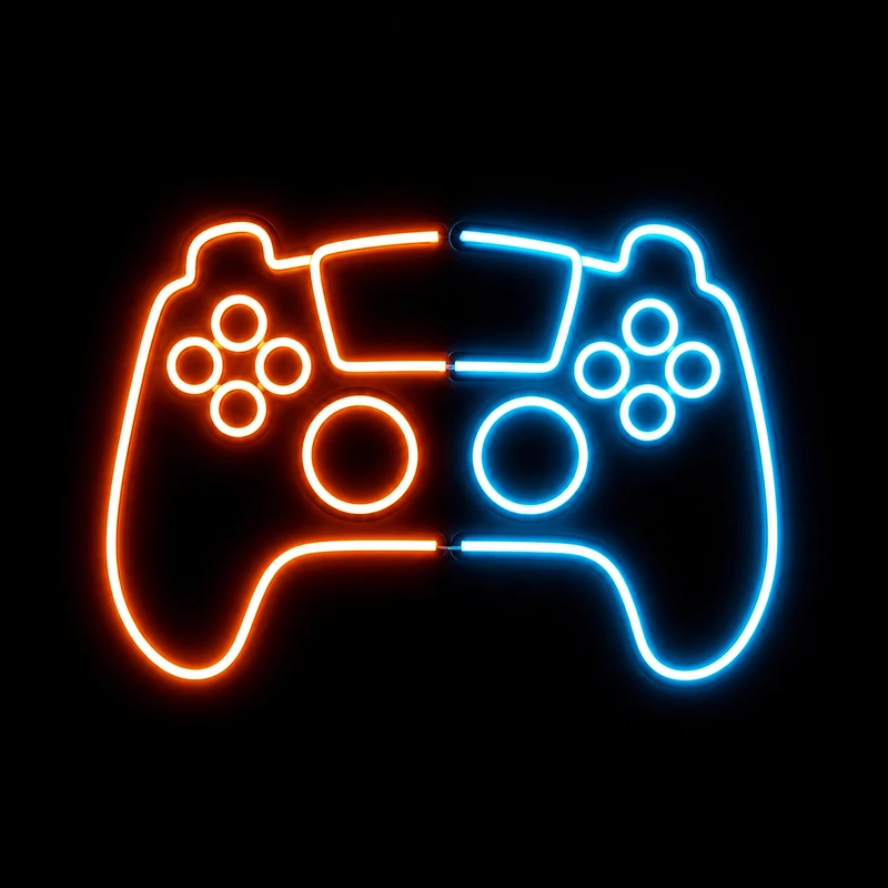 چراغ نئونی طرح دسته PlayStation کد GAMEPAD-2026