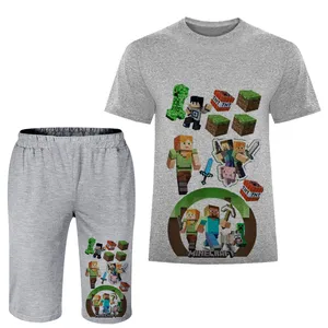 ست تی شرت و شلوارک مردانه مدل ماینکرفت A213