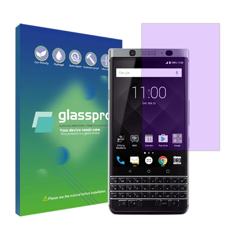 محافظ صفحه نمایش آنتی پرپل گلس پرو مدل Resistant مناسب برای گوشی موبایل بلک بری Keyone