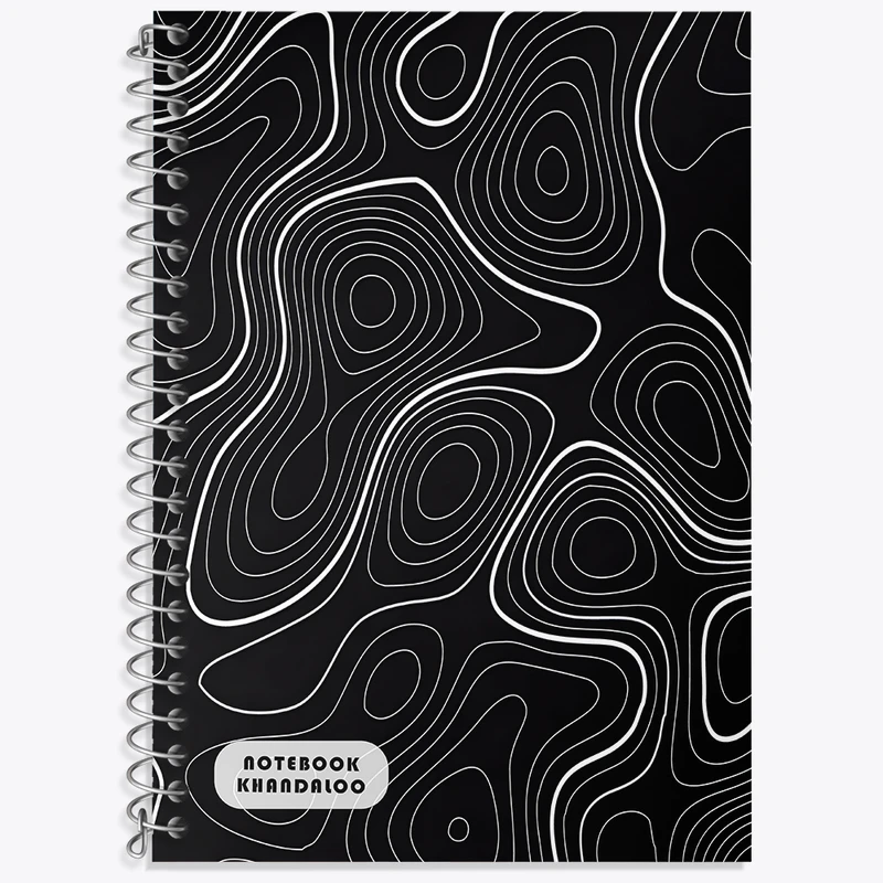 دفتر زبان 50 برگ خندالو مدل دو خط طرح پترن فانتزی کد N4761