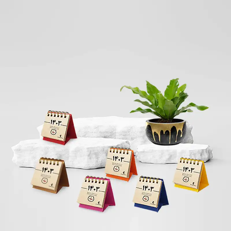 تقویم رومیزی پدیده نقش سال 1403 مدل تاینی کد 1477 بسته 6 عددی