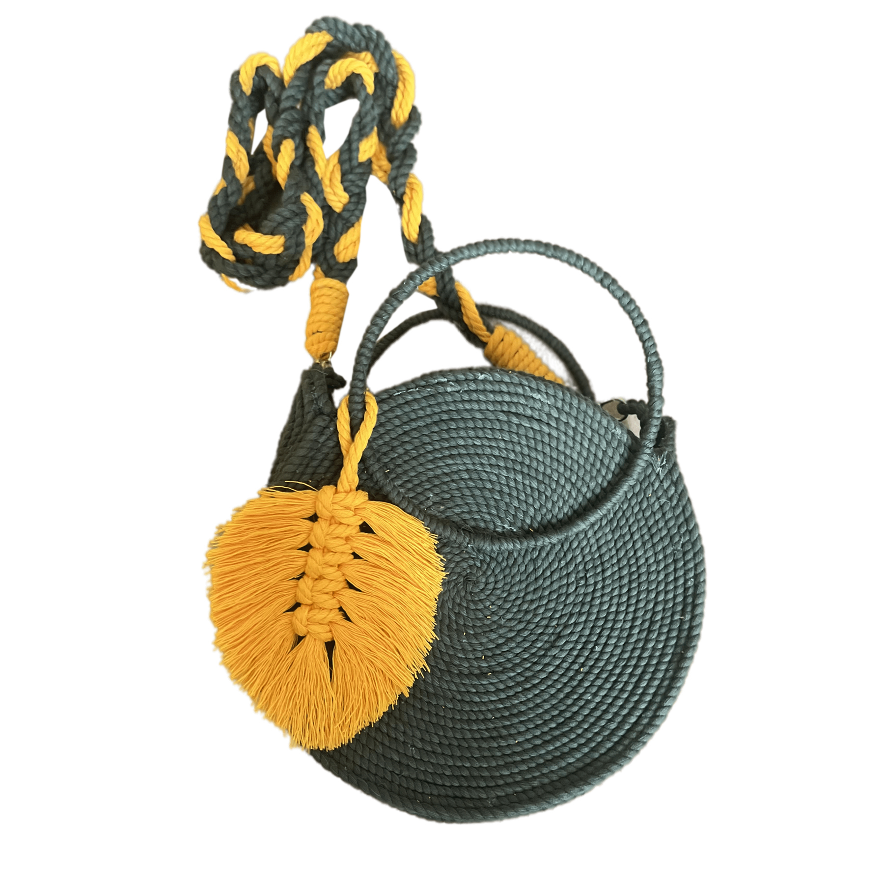 کیف دوشی دست دوز زنانه مدل مکرومه شبدر