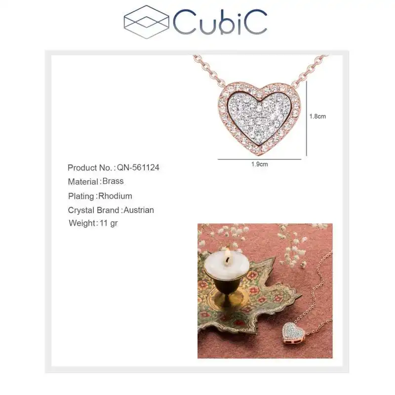 گردنبند زنانه کوبیک مدل QN-561152