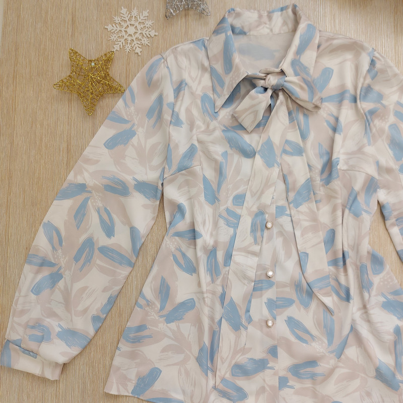 شومیز آستین بلند زنانه مدل ساتن سیلک رنگ سفید