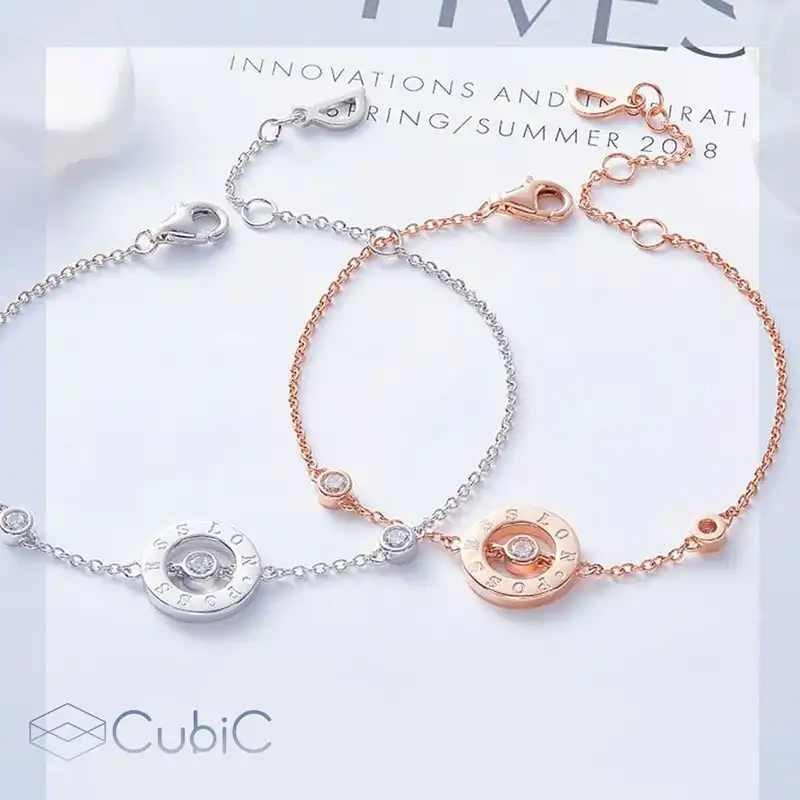 دستبند نقره زنانه کوبیک مدل QB-241115