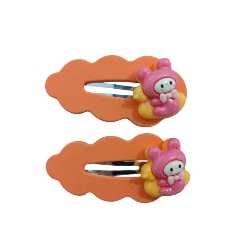 گیره مو دخترانه مدل تق تقی عروسکی شمعی بسته 2 عددی