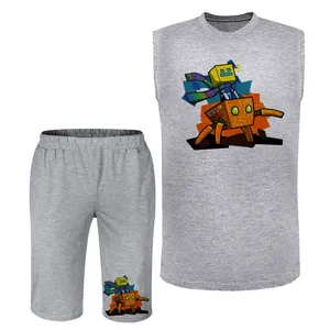 ست تاپ و شلوارک مردانه مدل ماینکرفت A376