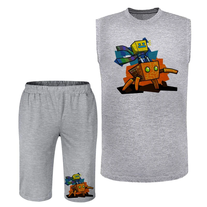 ست تاپ و شلوارک مردانه مدل ماینکرفت A376