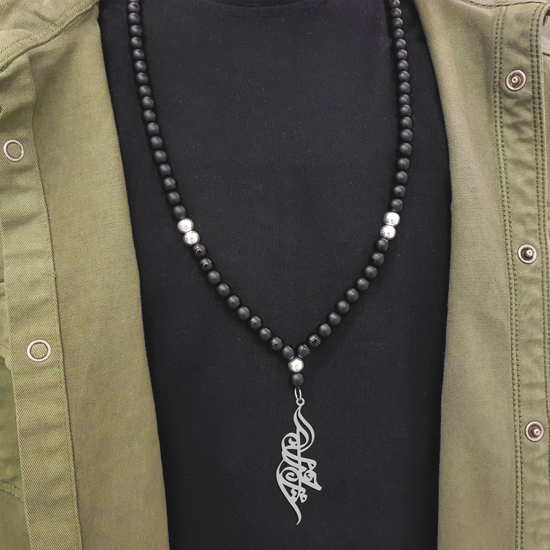 گردنبند نقره مردانه ترمه ۱ مدل امیر حسام کد ma 1173 گردنبند نقره مردانه ترمه ۱ مدل امیر حسام کد ma 1173