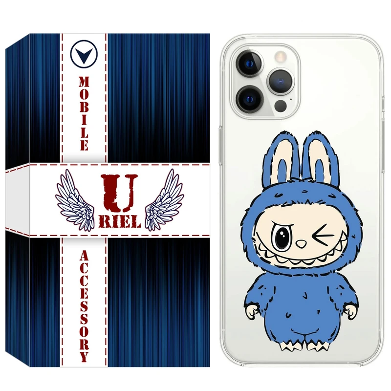 کاور یوریل قاب مدل Clear کد 116 طرح لبوبو Labubu مناسب برای گوشی موبایل اپل iPhone 12 Pro Max