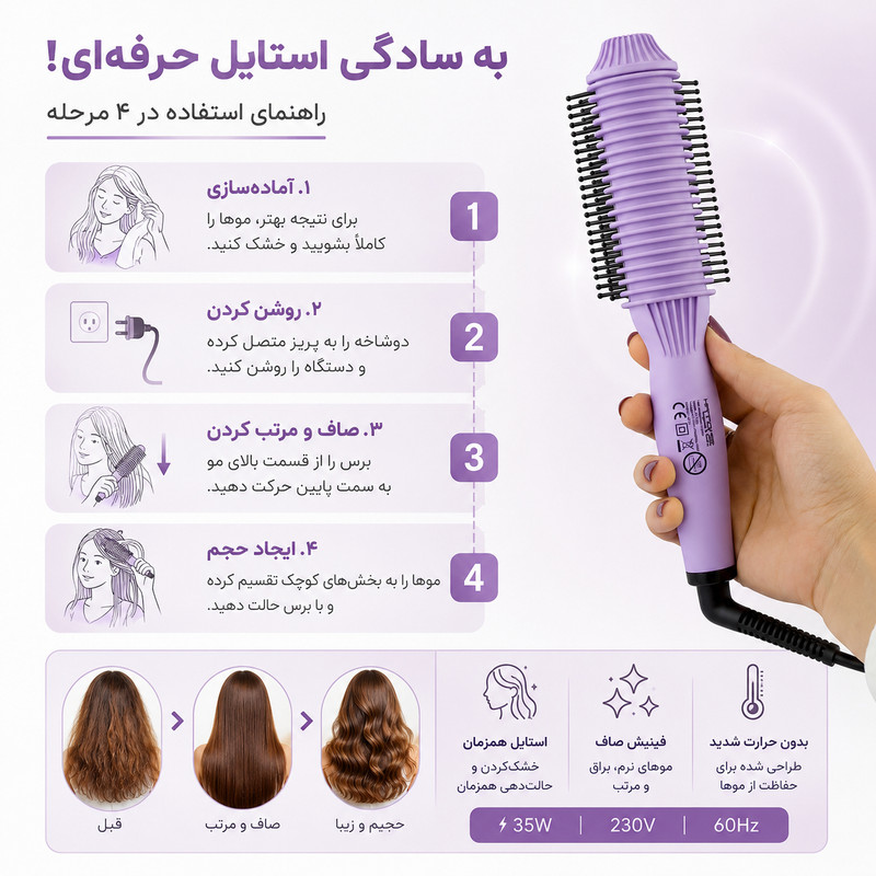 برس حرارتی حرفه‌ای هانوور مدل H1050