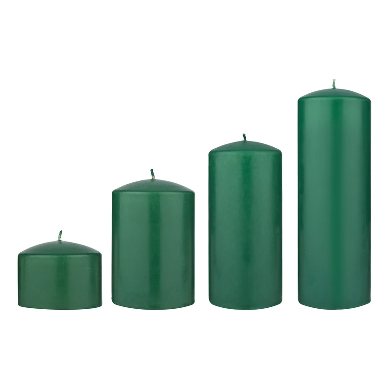 شمع دست ساز استوانه ای بدون بو طرح الوان کد A-07 زمان اتمام 320 ساعت بسته 4 عددی