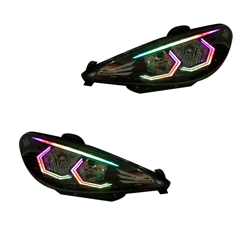 چراغ جلو خودرو گروه پژوهش صنعت مدرن مدل هگزا فولکالر مناسب برای 206 بسته دو عددی