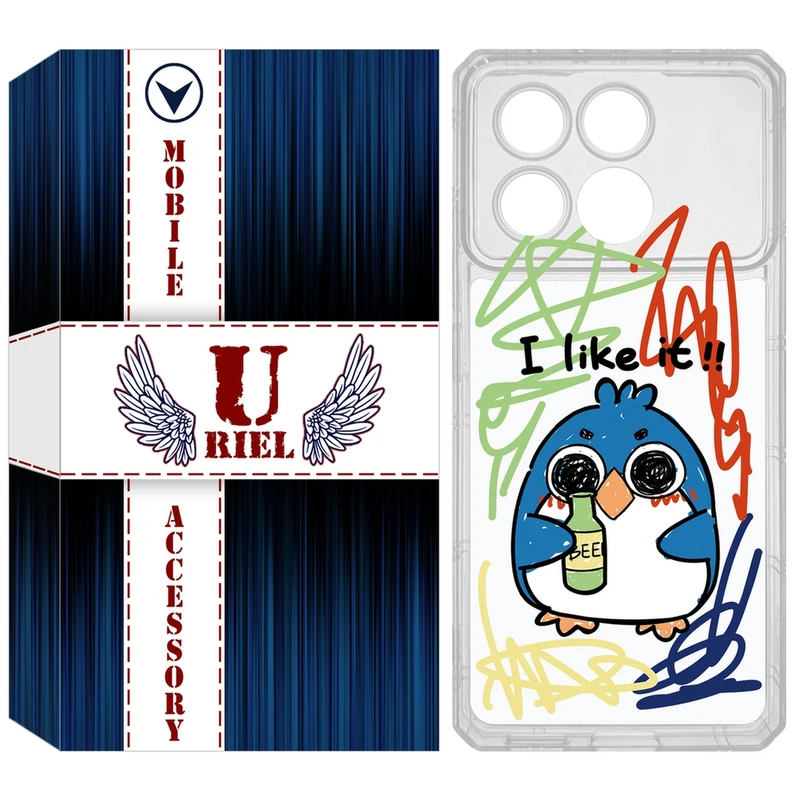 کاور یوریل مدل Clear کد 23 طرح جوجه نقاش مناسب برای گوشی موبایل شیائومی Poco X6 Pro