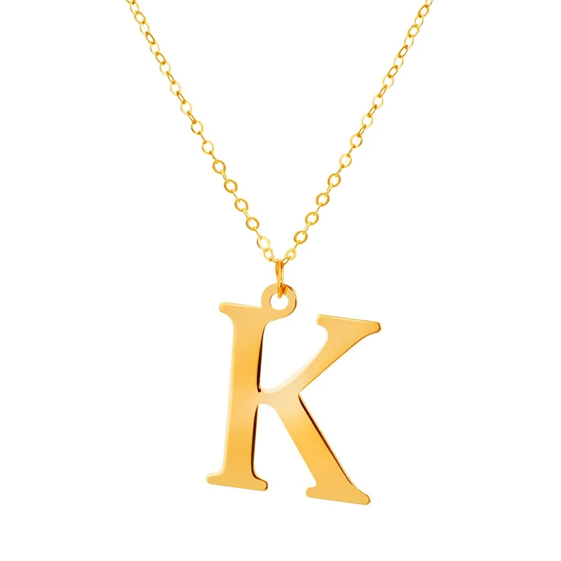 گردنبند طلا 18 عیار زنانه قیراط طرح K کد GH3342