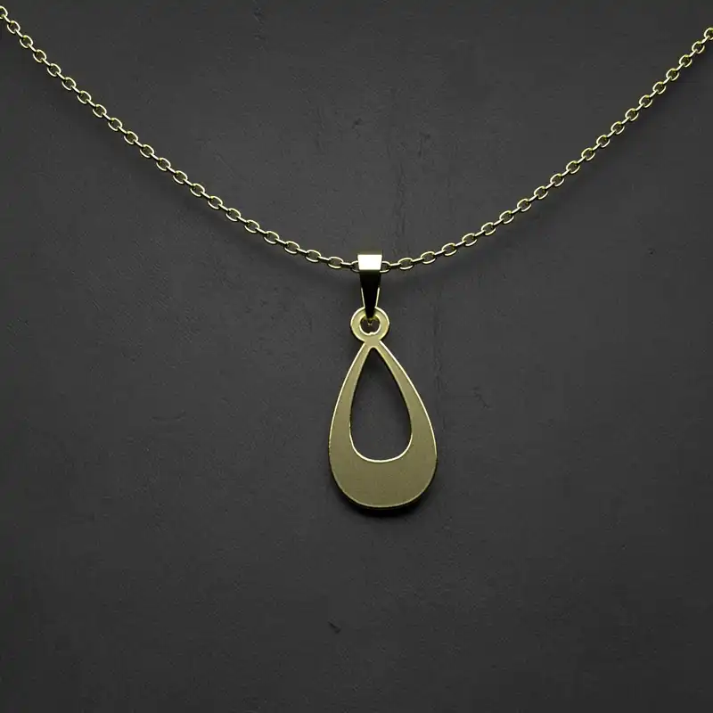 گردنبند طلا 18 عیار زنانه مدوپد مدل هندسی کد KK2-1-1241