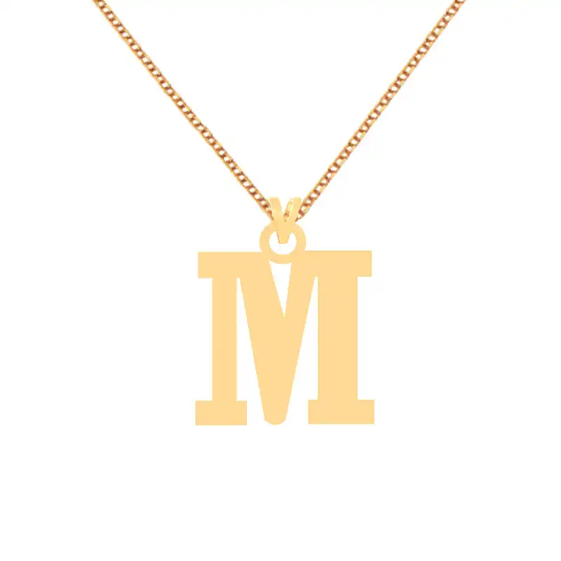 گردنبند طلا 18 عیار زنانه الن نار مدل ELN70312 طرح M