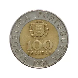 سکه تزیینی طرح کشور پرتغال مدل 100 اسکودو 